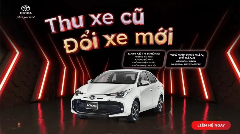 Doi xe cu lay Vios 2026 cực tiet kiem tai 315 Truong Chinh