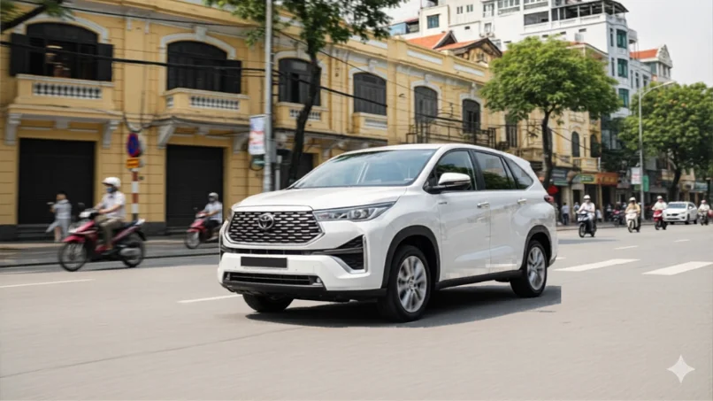 Innova Cross Hybrid vận hành mượt mà và linh hoạt trên đường phố Hà Nội