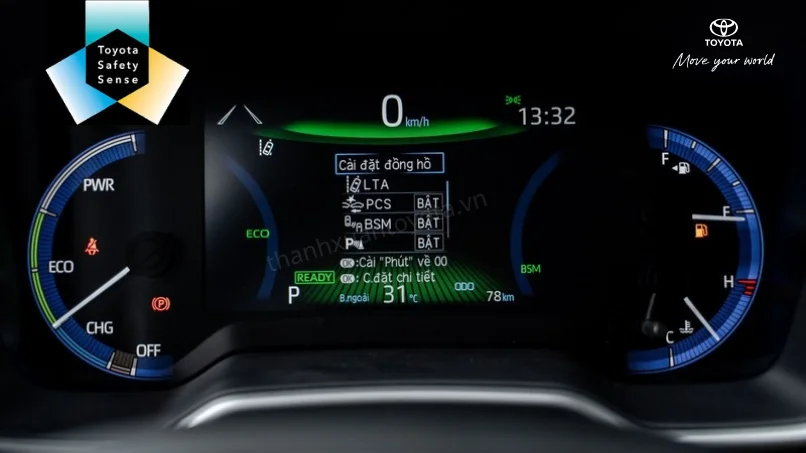 Hệ thống cảnh báo tiền va chạm PCS trong gói Toyota Safety Sense trên xe Innova Cross Hybrid