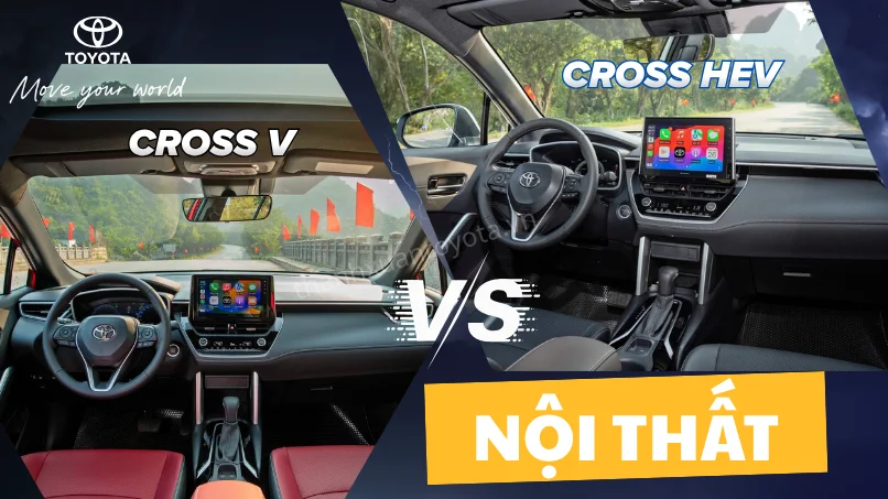 Thiết kế khoang lái và vô lăng của Toyota Corolla Cross V và HEV