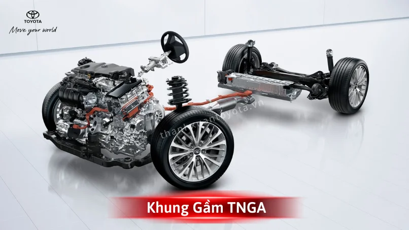 Khung gam TNGA tren xe Toyota Camry