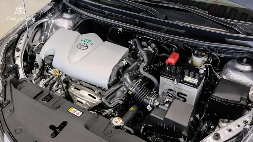Cận cảnh khối động cơ 1.5L Dual VVT-i mạnh mẽ và tiết kiệm của xe Vios 2026