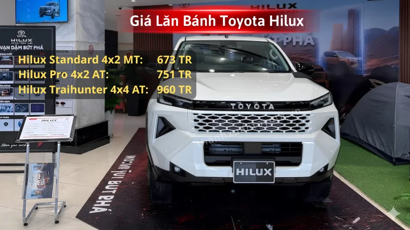 Bảng kê chi tiết các khoản thuế phí cấu thành giá toyota hilux 2026 lăn bánh