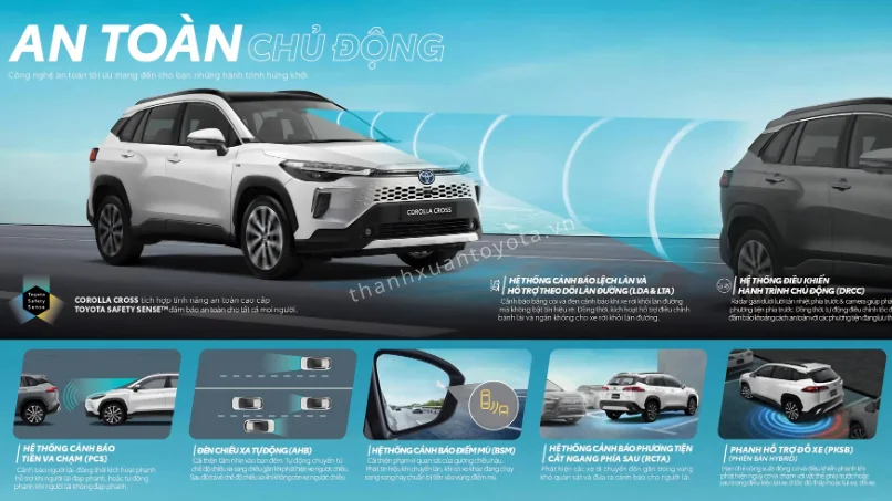 Hệ thống an toàn chủ động Toyota Safety Sense tiên tiến trên xe Toyota Corolla Cross