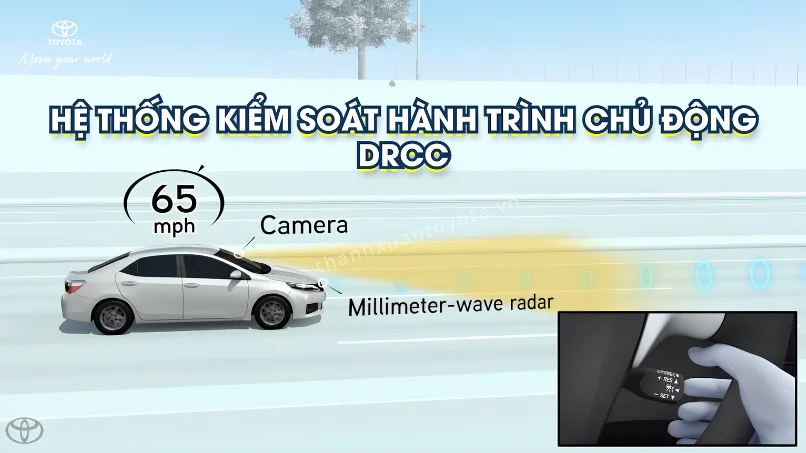 Tính nang Stop and Go ho tro kiem soat hanh trinh toyota khi tac duong ha noi