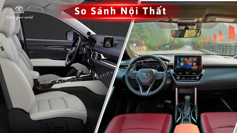 Không gian nội thất xe Toyota Corolla Cross hiện đại tiện nghi và rộng rãi